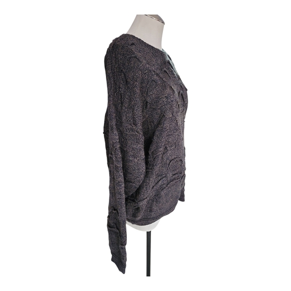 Vintage Florence Tricot 3D Coogi‑Style Sweater – Size M Cotton‑Blend - Picture 3 of 11